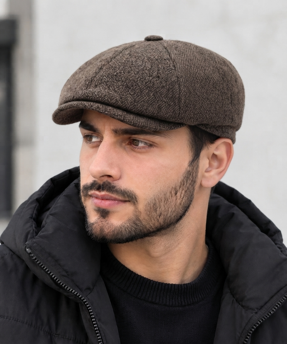 Golf cap worn by a model