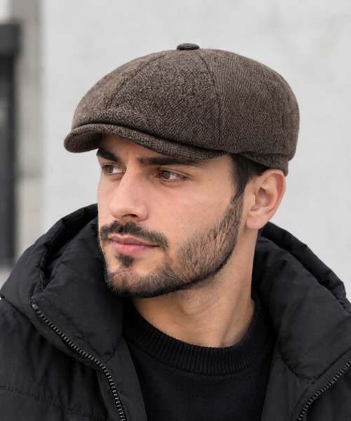 Golf cap worn by a model