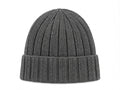 Men's Classic Ribbed Knit Beanie - Dark Grey — product image