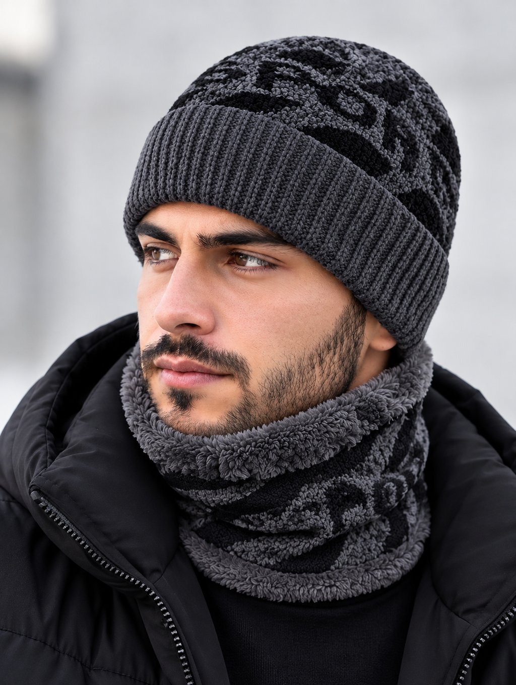 Premium Winter Beanie & Neck Warmer Set – Stylish, Warm & Comfortable