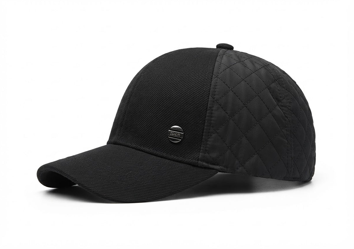 Premium Black Quilted Classic Cap — product image