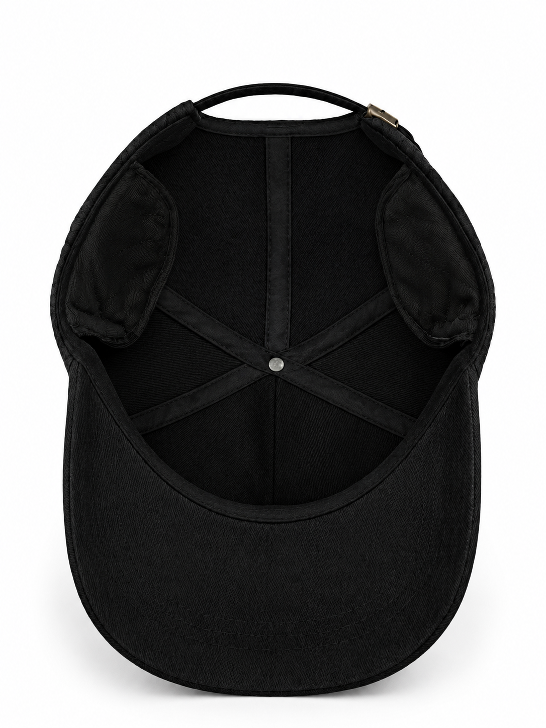 Premium Black Quilted Classic Cap — product image