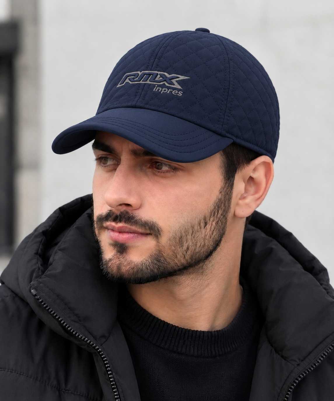 Premium Quilted Black Cap – Stylish & Elegant Look 🖤🧢 — product image
