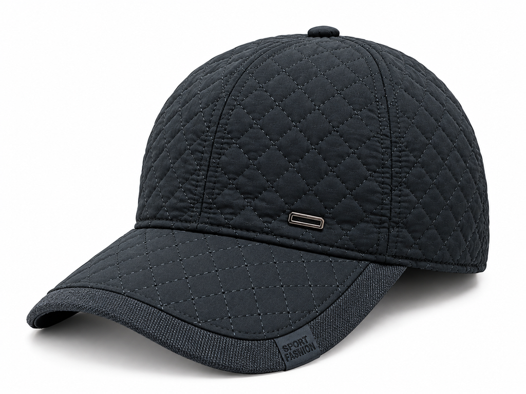 Premium Quilted Black Cap – Modern Luxury Style 🖤🧢 — product image