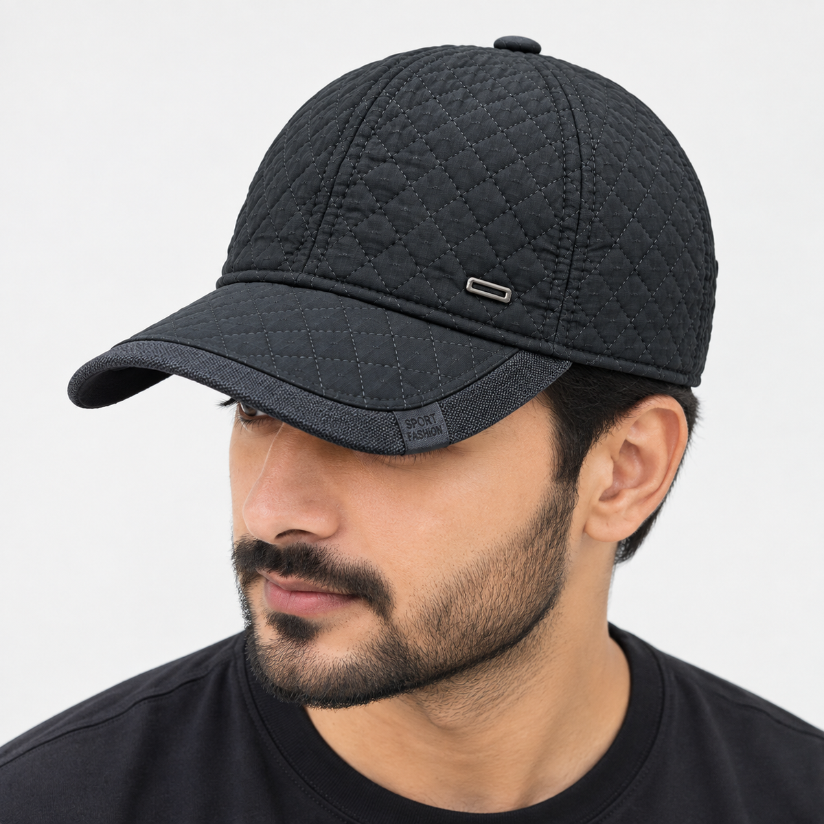 Premium Quilted Black Cap – Modern Luxury Style 🖤🧢 — product image