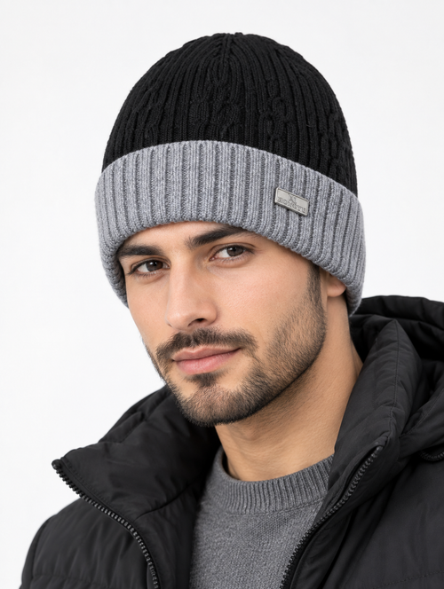 Men’s Premium Knitted Winter Beanie Cap – Stylish Warm & Comfortable