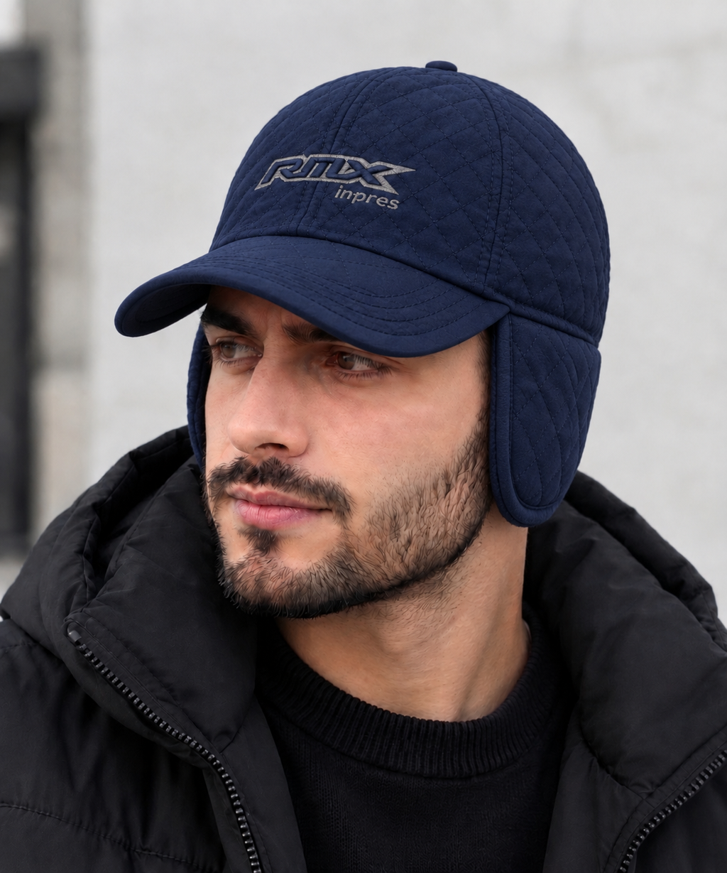 Premium Quilted Black Cap – Stylish & Elegant Look 🖤🧢 — product image