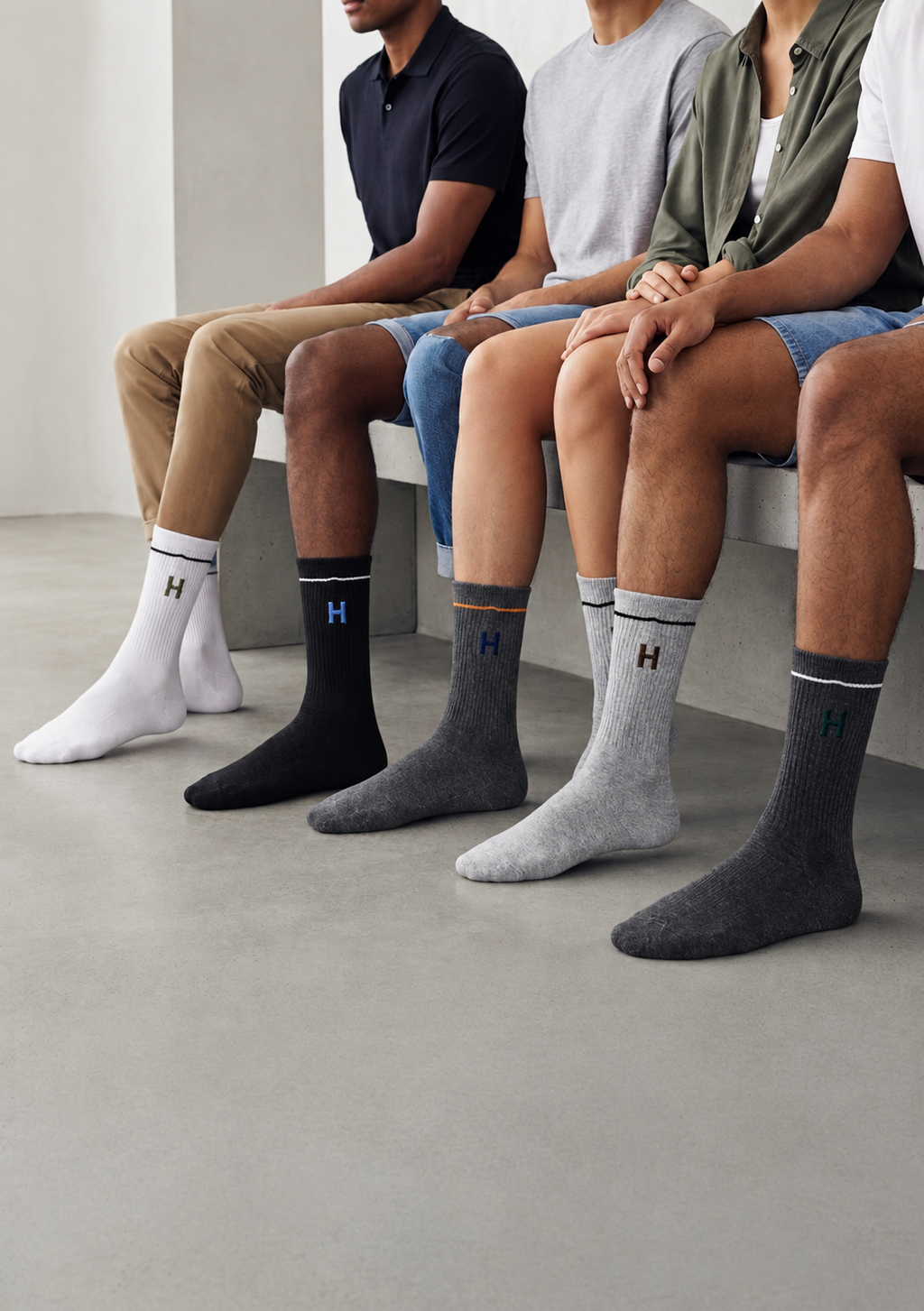Pack of 5 Premium Ribbed Crew Socks – Men’s Casual Cotton Socks 🧦 — product image