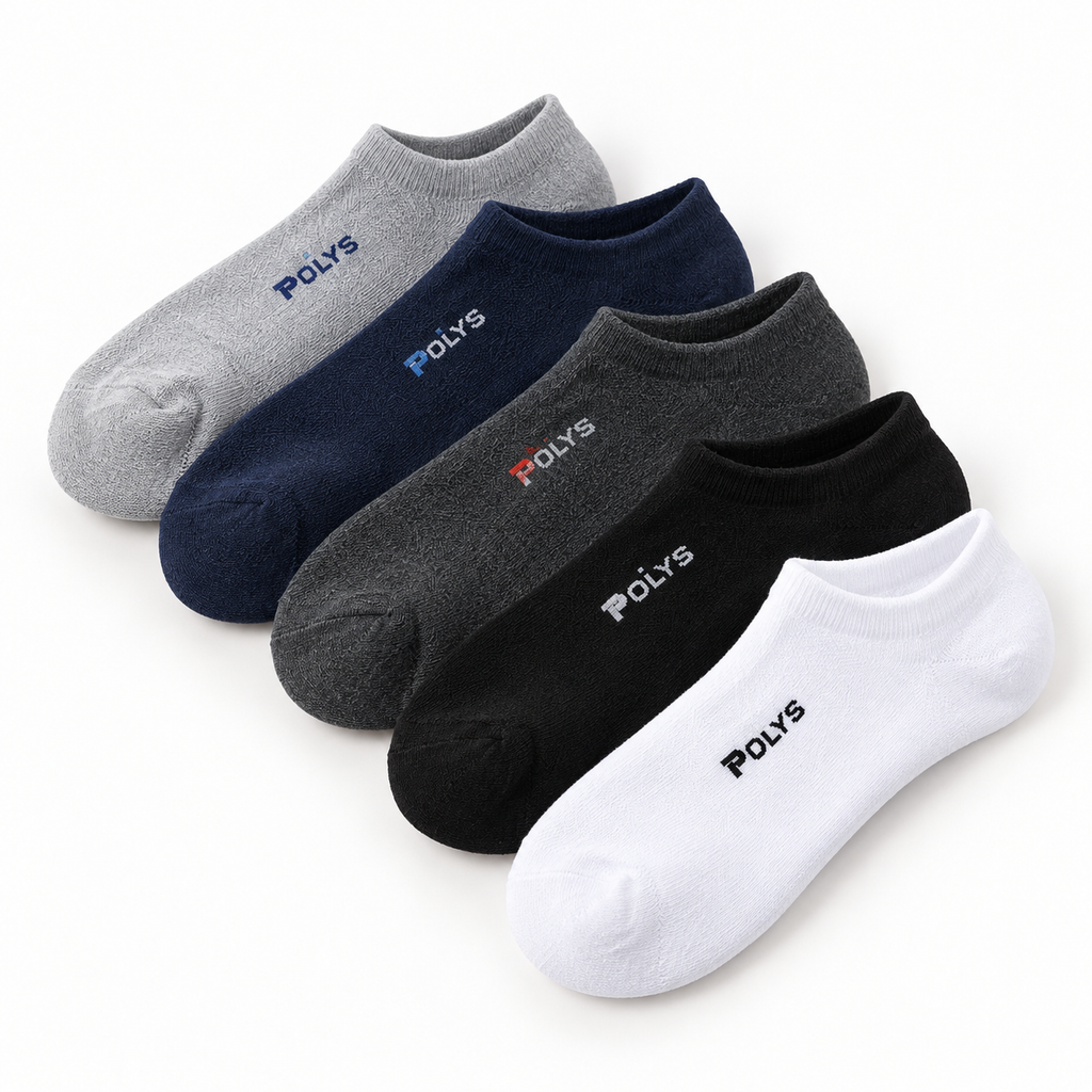 Men’s No-Show Cotton Socks – 5-Pair Comfort Pack — product image