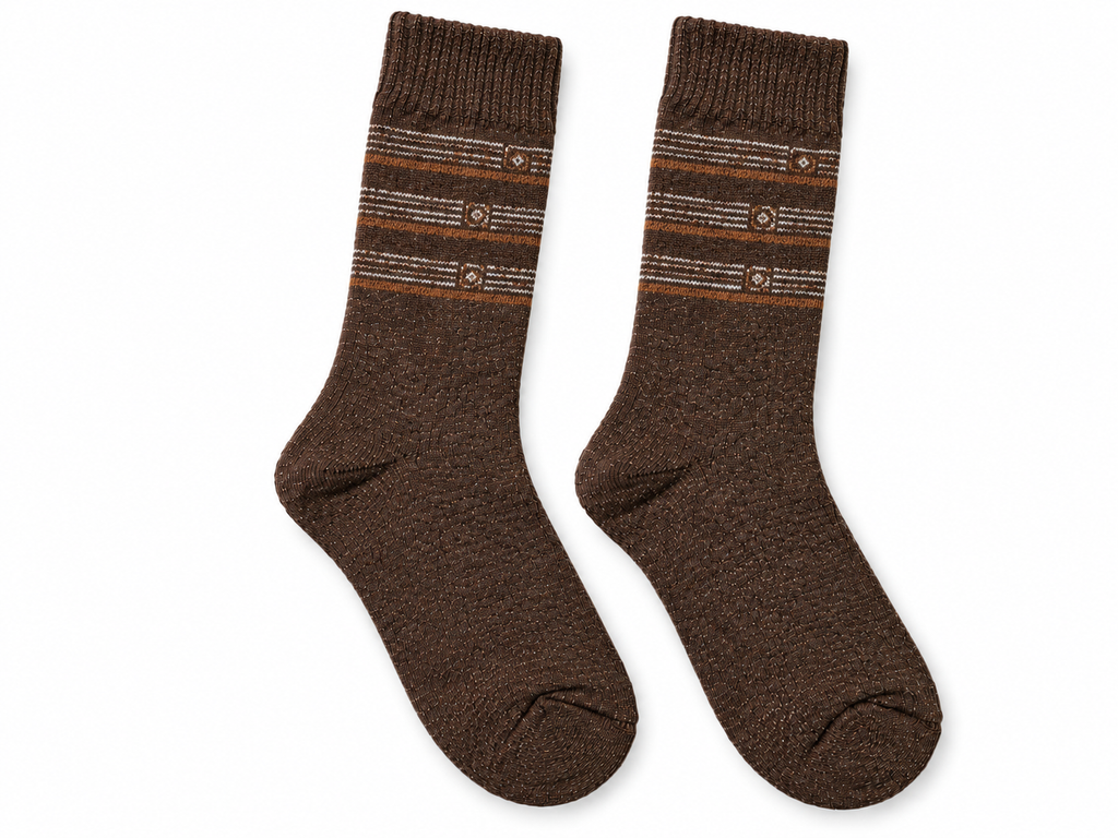 Premium Thick Winter Socks for Men – 3 Pairs | Black, Navy Blue & Brown — product image