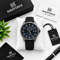 NAVIFORCE Men’s Classic Analog Watch – Blue Dial & Black Leather Strap — product image