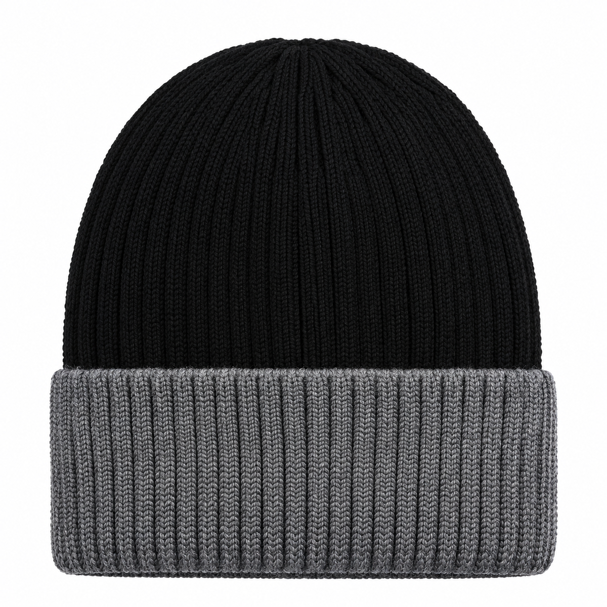Men's Grey and Black Winter Beanie — product image