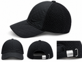 Premium Black Quilted Mesh Cap – Adjustable Sports & Casual Baseball Hat — product image